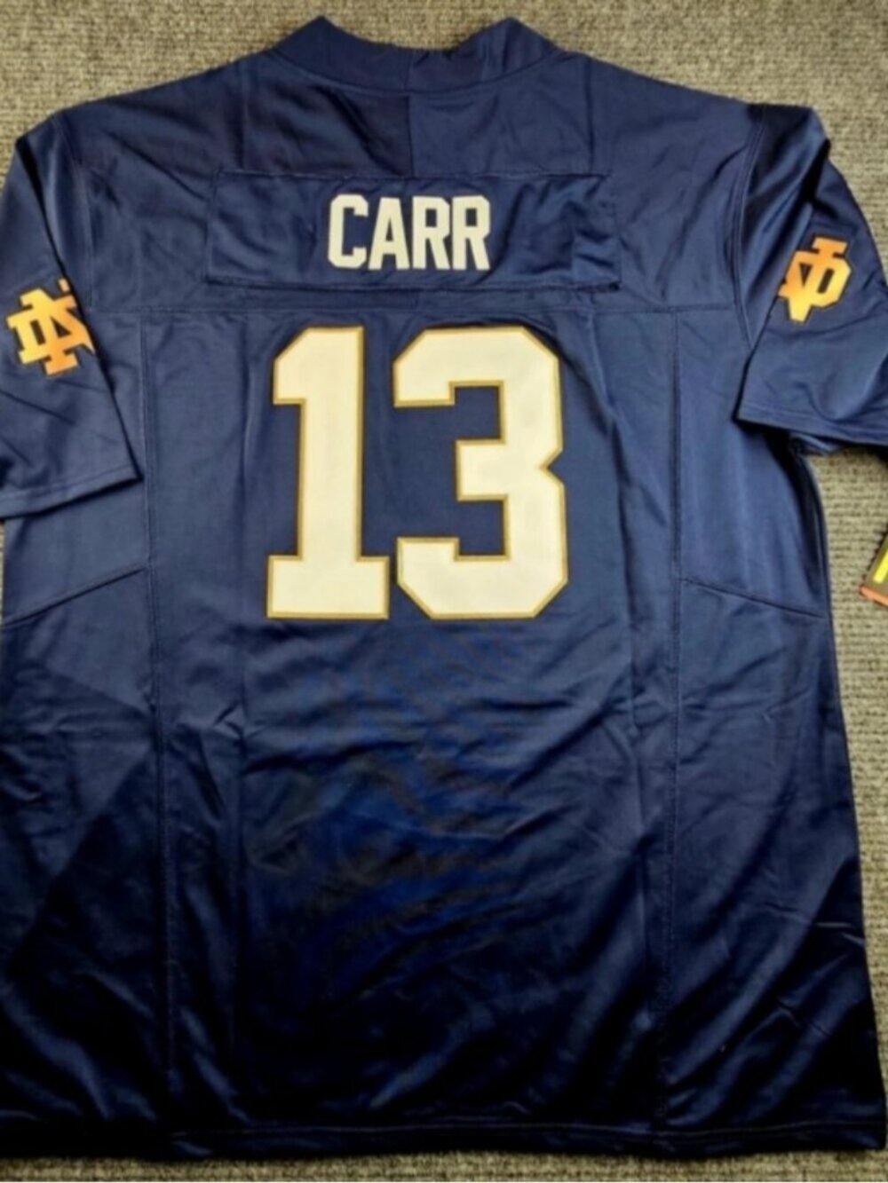 CJ Carr Vapor Stitched Navy Jersey Navy